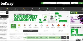 Betway home page