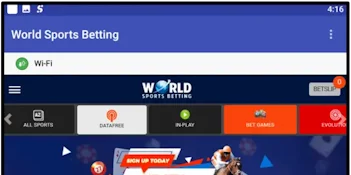 Betting options for a soccer match in the World Sports Betting App