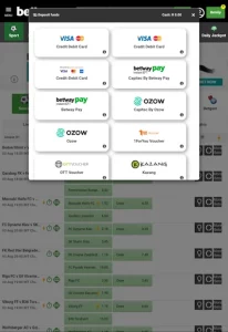 Payment options window