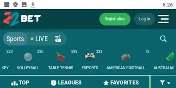 22Bet site, matches in one tournament