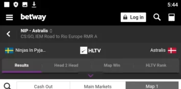 Betway App, match page