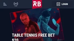 Rabona Table tennis Free bet