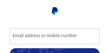 PayPal authorization window
