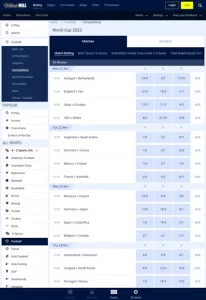William Hill, World Cup line