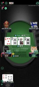 O jogo poker online no aplicativo para Android