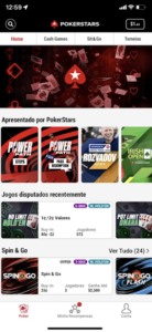 O app da Pokerstars