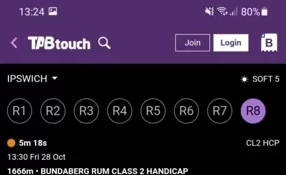 TABtouch, one of the best small online bookmakers, mobile