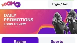 Boom Bet application homepage