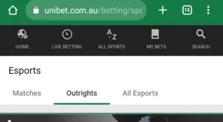 Esports betting on Unibet