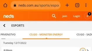 Neds. The same Esports betting odds as Ladbrokes offer