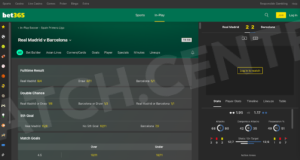 Bet365 In-Play Section