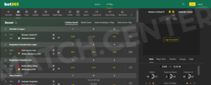 Bet365 In-Play Section
