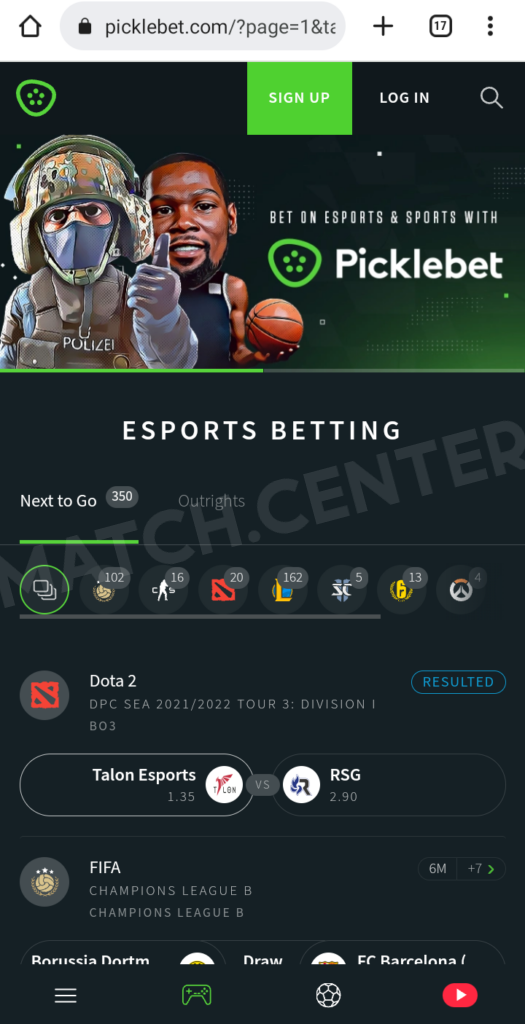 Picklebet Sports betting & Esports